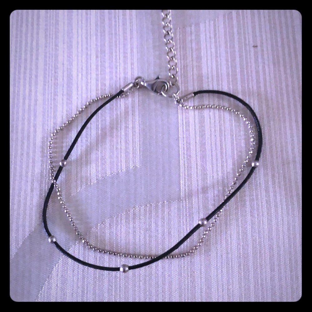 Silpada sterling silver and leather bracelet